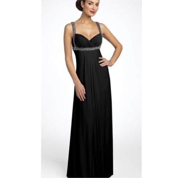 JS Boutique Dresses & Skirts - JS Boutique Women's 8 Black Rhinestone Embellished Evening Gown